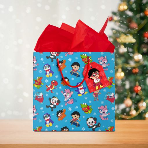 Ryan's World Gift Wrap Set - (4) Wrapping Paper Rolls, (10) Gift Tags, (6)  Bows, Ryan's World Theme 